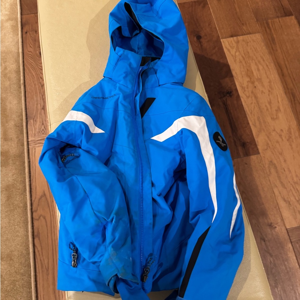 Obermeyer Kids Blue and White Raincoat